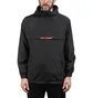 Polythene* Nylon Zipped Windbreaker (Schwarz / Rot)