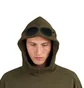 C.P. Company Diagonal Raised Fleece Goggle Hooded Sweatshirt (Grün)