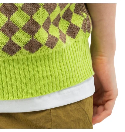 Stüssy WMNS Melange Checker Sweater Vest (Lime)
