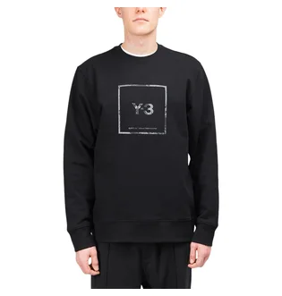 adidas Y-3 Reflective Square Logo Crewneck (Schwarz)