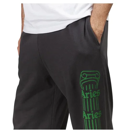 Aries Column Sweatpants (Dunkelgrau / Grün)