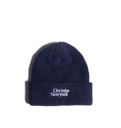 Chrystie NYC Classic Logo Beanie (Navy)