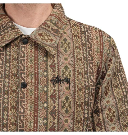 Stüssy Tapestry Classic Coach Jacket (Braun / Multi)