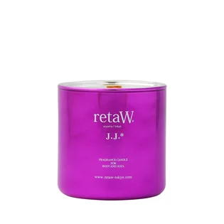 retaW Fragrance Candle 'J.J.' (Metallic Pink)