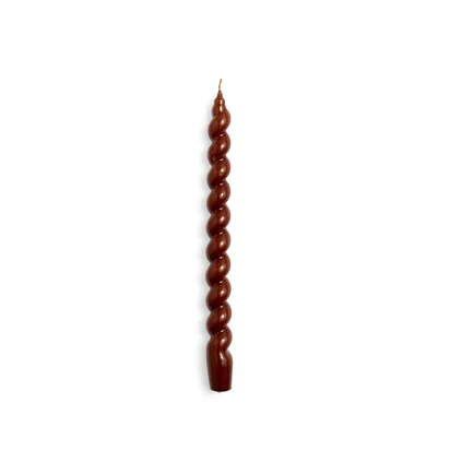 HAY Candle-Long Spiral (Braun)