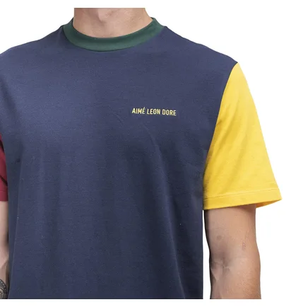 Aimé Leon Dore Color Blocked Logo Tee (Navy)