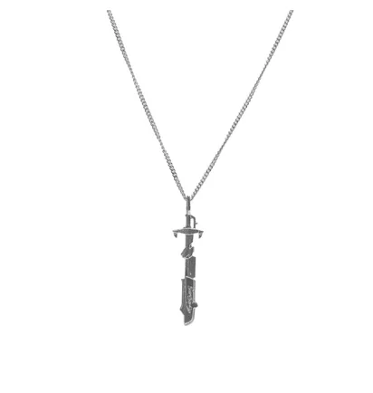 Gasius Manga Sword Pendant & 60cm Chain Silver (Silber)