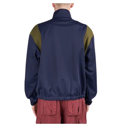 Brain Dead Alonzo Paneled Rib Track Jacket (Navy / Grün)