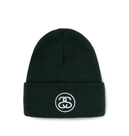 Stüssy SS-Link Cuff Beanie (Dunkelgrün)