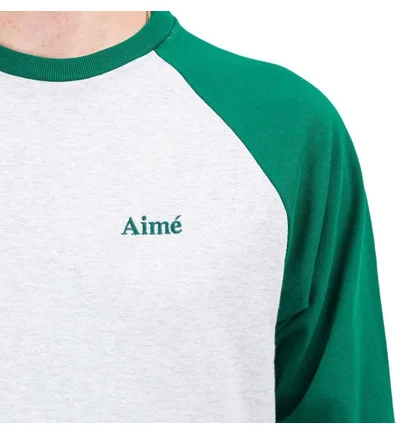 Aimé Leon Dore Baseball Longsleeve (Grau / Grün)