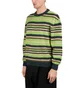 Metalwood Striped Mohair Knit Sweater (Multi)