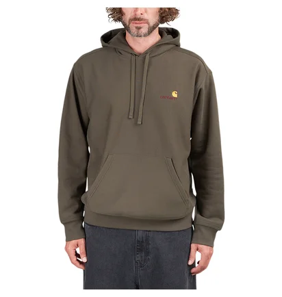Carhartt WIP Hooded American Script Sweatshirt (Grün)