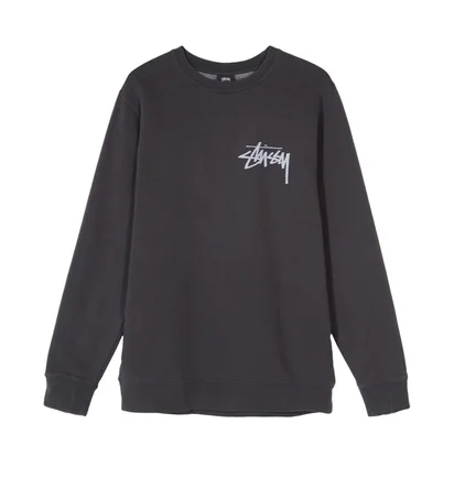 Stüssy Stock Pig. Dyed Crew (Schwarz)