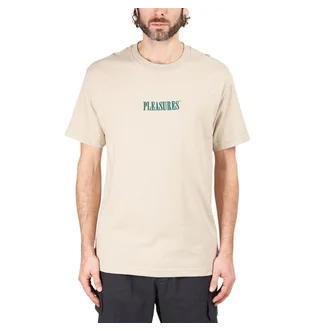 Pleasures Core Embroidered T-Shirt (Beige)