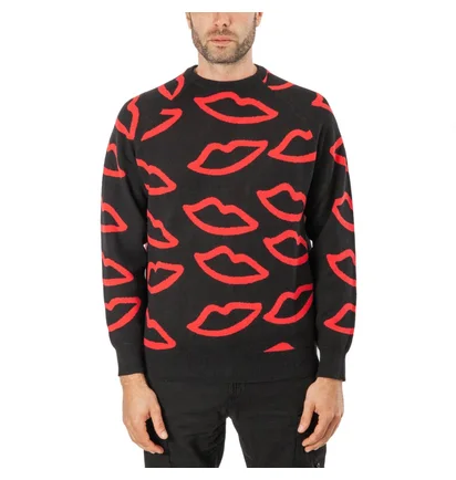 Sex Skateboards Lips Knit Jumper (Schwarz)