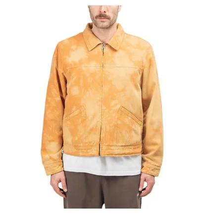 Stüssy Shearling Dyed Trucker Jacket (Orange / Braun)