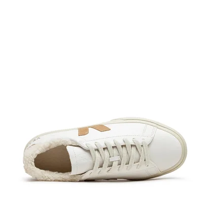 Veja WMNS Campo Winter Chromefree Leather (Weiss / Braun)