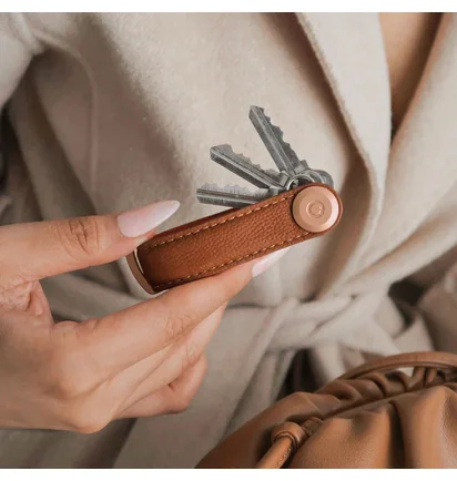 Orbitkey Key Organiser Pebbled-Leather (Braun)