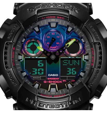 Casio G-Shock GA-100RGB-1AER (Schwarz / Multi)