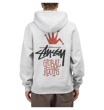 Stüssy Global Roots Hoodie (Grau)