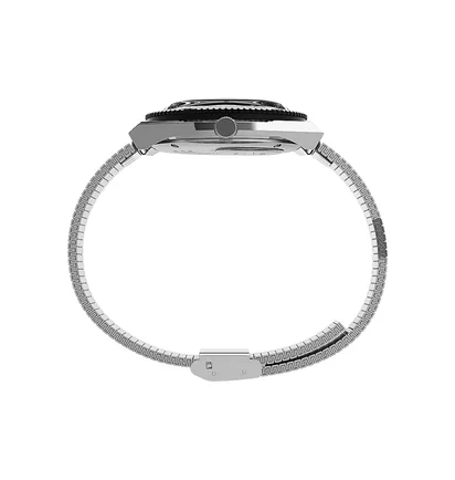 Timex Archive Q Timex Reissue 38mm Stainless Steel Bracelet (Silber / Schwarz)