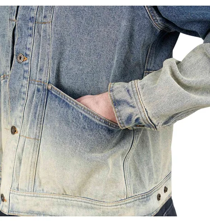 Dime Denim Jacket (Blau / Weiss)