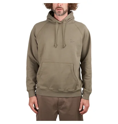 by Parra Script Logo Hooded Sweatshirt (Oliv)