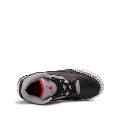 Air Jordan 3 Retro OG GS 'Black Cement' (Schwarz / Grau / Rot)