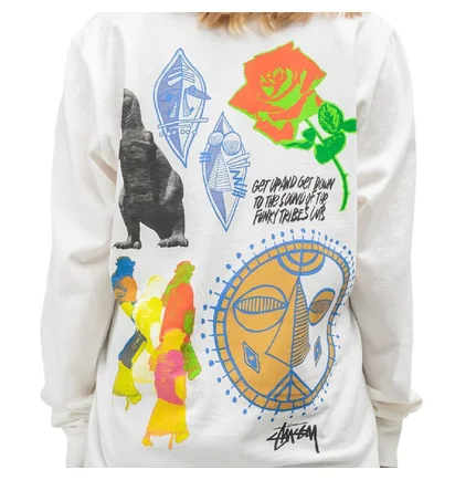 Stüssy WMNS Funky Tribe Dyed Longsleeve (Weiß)