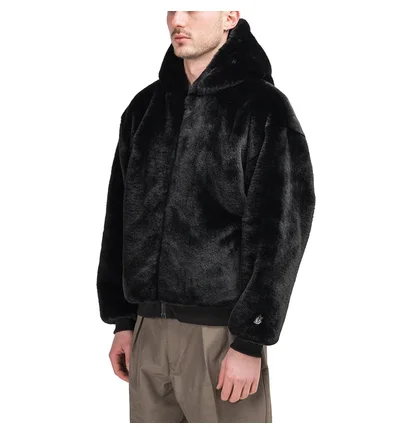 FR2 Fake Rabbit Fur Jacket (Schwarz)
