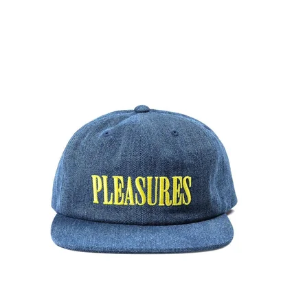 Pleasures Core Logo Denim Snapback (Blau)
