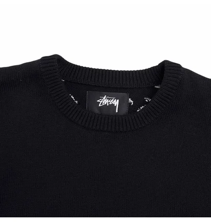 stüssy laguna icon sweater (black) – Stüssy text_image_alt 3