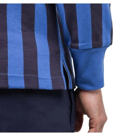 Aimé Leon Dore Vertical Striped Rugby Polo (Navy / Blau)