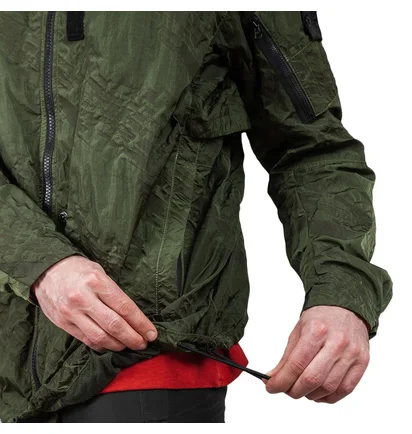 Stone Island Shadow Project Imprint Nylon Colarless Jacket (Olive)