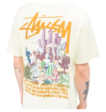 Stüssy Psychedelic T-Shirt (Pastellgelb)