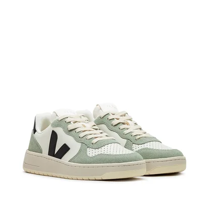 Veja WMNS V-10 Prime Leather (Beige / Grün / Schwarz)