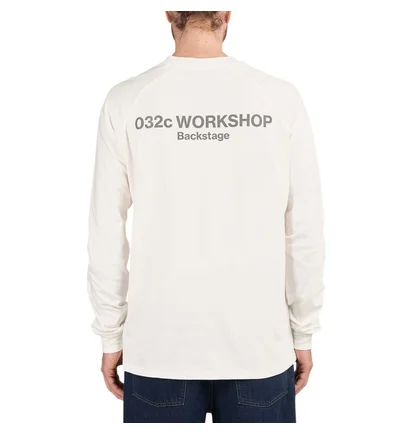 032c Backstage Raglan Longsleeve T-Shirt (Weiss)