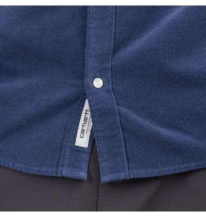 Carhartt WIP L/S Madison Fine Cord Shirt (Blau)