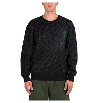 metalwood Wormhole Shaggy Sweater (Schwarz / Grün)
