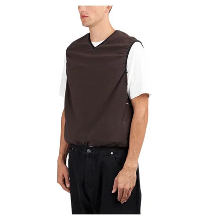 Pop Trading Company Reversible Fleece Vest (Braun)