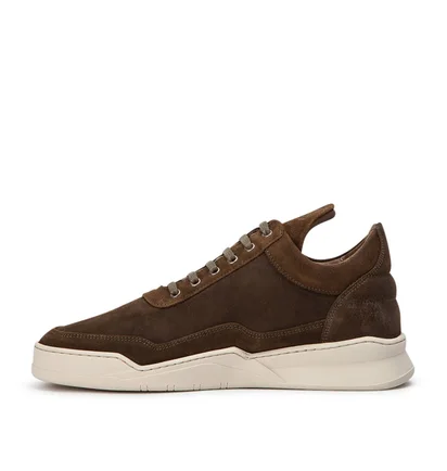 Filling Pieces Low Top Ghost Waxed Suede (Dunkelgrün)