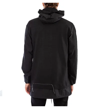 Y-3 Sashiko Layered Hoodie (Schwarz)