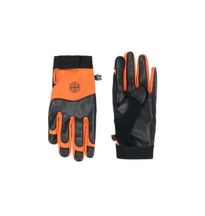 Stone Island Soft Shell-R Gloves (Orange / Schwarz)