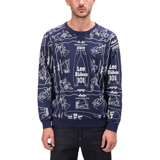 Lee 101 Sweatshirt (Navy / Weiß)