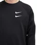 Nike Swoosh French Terry Crewneck (Schwarz)