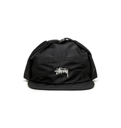 Stüssy Stock Ear Flap Camp Cap (Schwarz)
