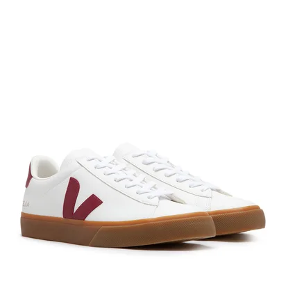 Veja Campo Chromefree Leather (Weiß / Rot)
