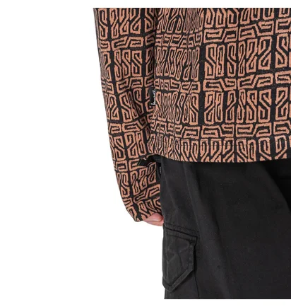 Stüssy Bali Longsleeve Crew (Braun / Schwarz)