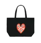 The Trilogy Tapes TTT Heart Record Bag (Schwarz / Rot)