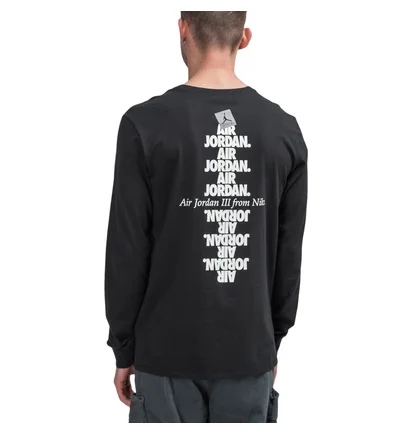 Nike Air Jordan AJ 3 CNXN 3 Longsleeve Shirt (Schwarz / Weiß)